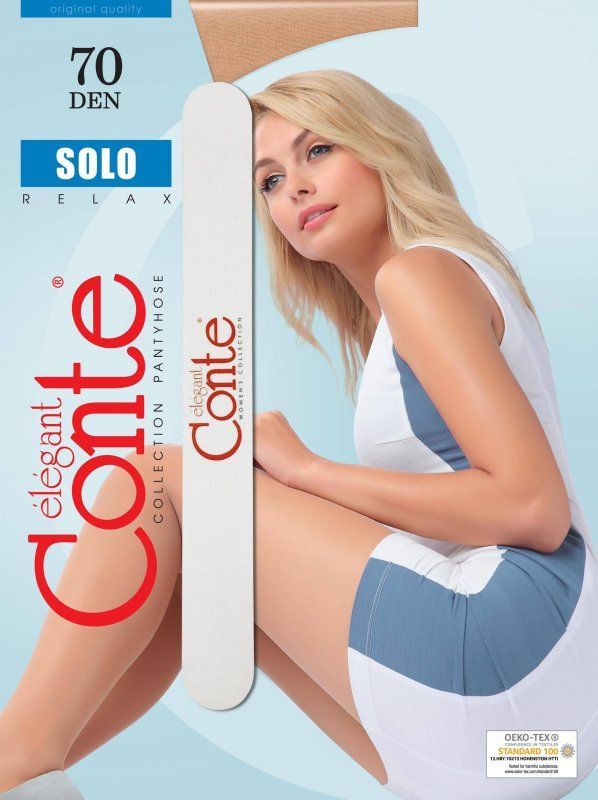 Колготки женские Conte CE SOLO 70 подарком-пилочкой для ногтей повседневные