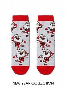 Новогодние носки детские Conte Санта-Клаус 374 с пушистой нитью
