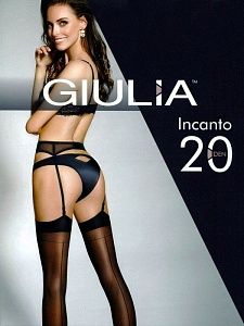 Чулки женские Giulia Incanto 04 под пояс со швом и пяткой
